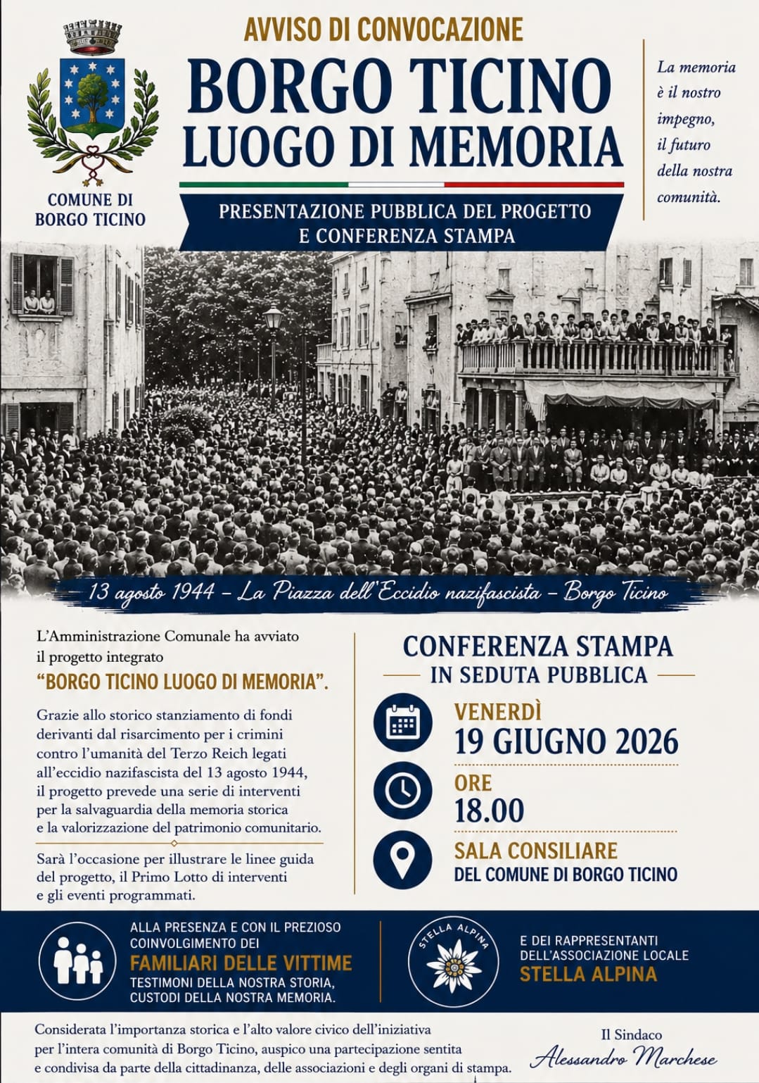 Public Borgo Ticino Luogo di Memoria project poster