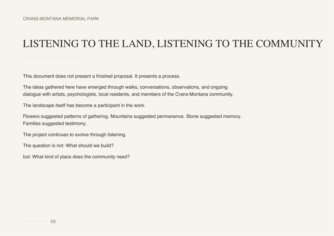 Learning from the land